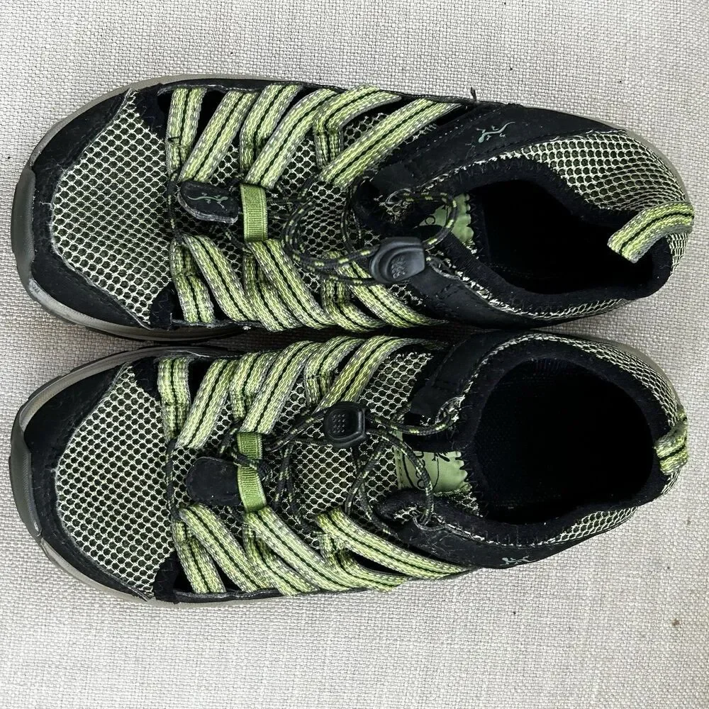 Kids Chaco Outcross Water Shoes Size 3 Junior Green Black Comfort Hike